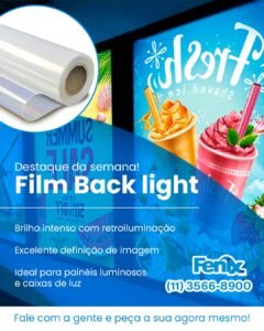 Filme Back Light Brilho e Fosco